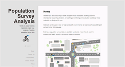 Desktop Screenshot of populationsurveyanalysis.com